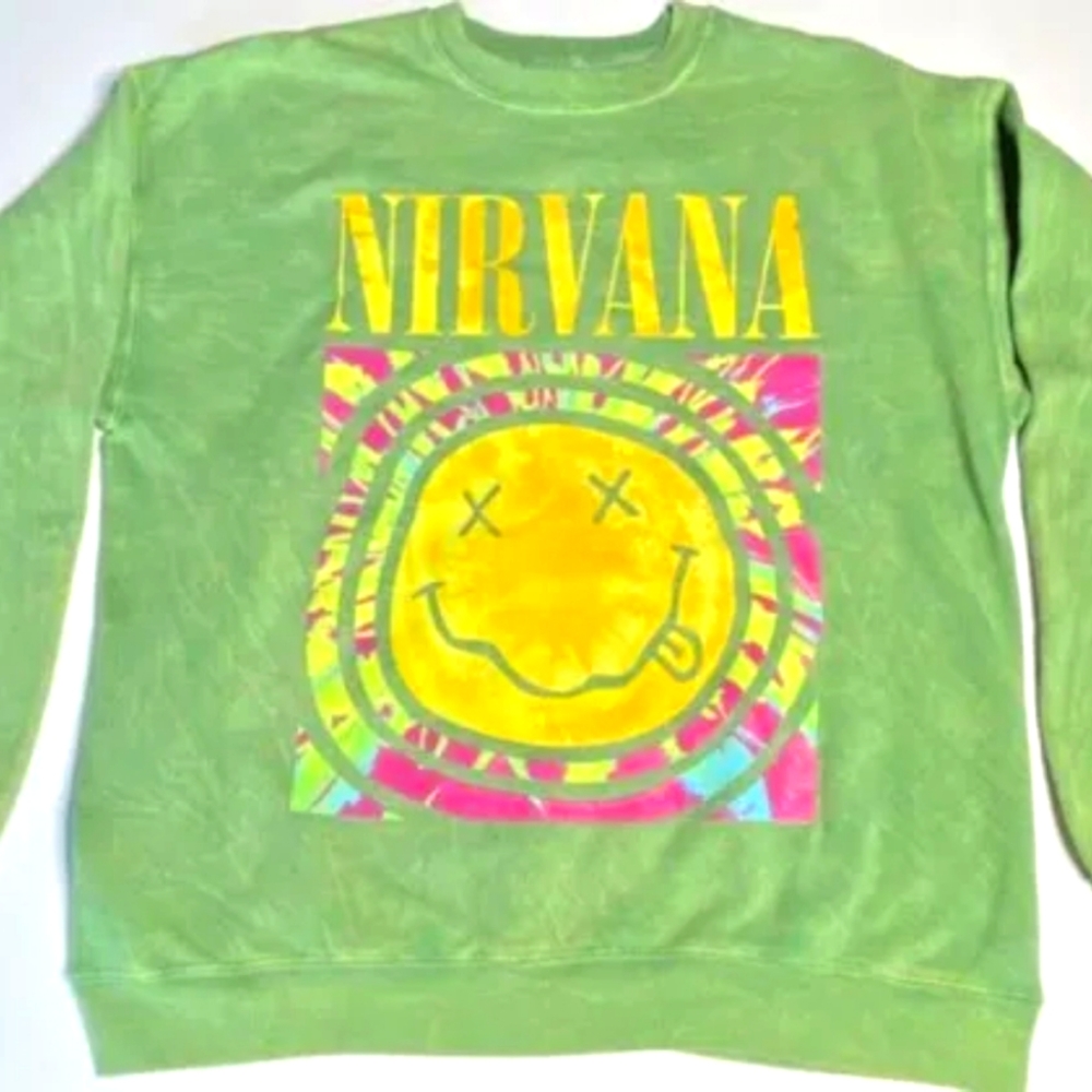 Nirvana band acid wash sweatshirt